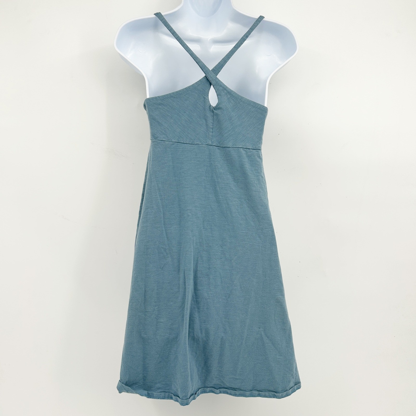Patagonia Womens Blue Organic Cotton Amber Dawn Cross Back Summer Dress Size S thumbnail 8
