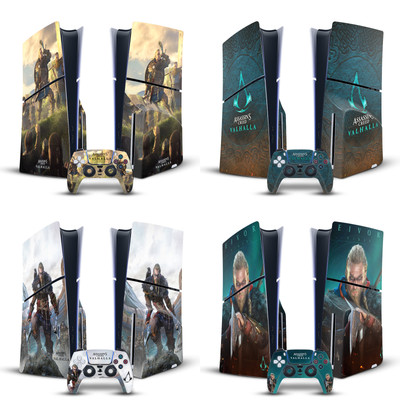 ASSASSIN'S CREED VALHALLA KEY ART VINYL SKIN FOR PS5 SLIM DISC EDITION BUNDLE