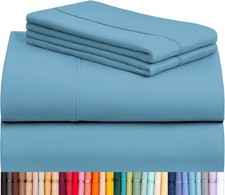 4 PC Queen Sheet Set Sheets Queen Size Deep Pockets 18" Wrinkle Free Cooling