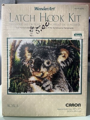 Koala Wonderart Latch Hook Kit Caron Box Set