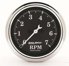 Autometer 1797 Old-tyme Black Tachometer 2-116 7k Rpm In-dash