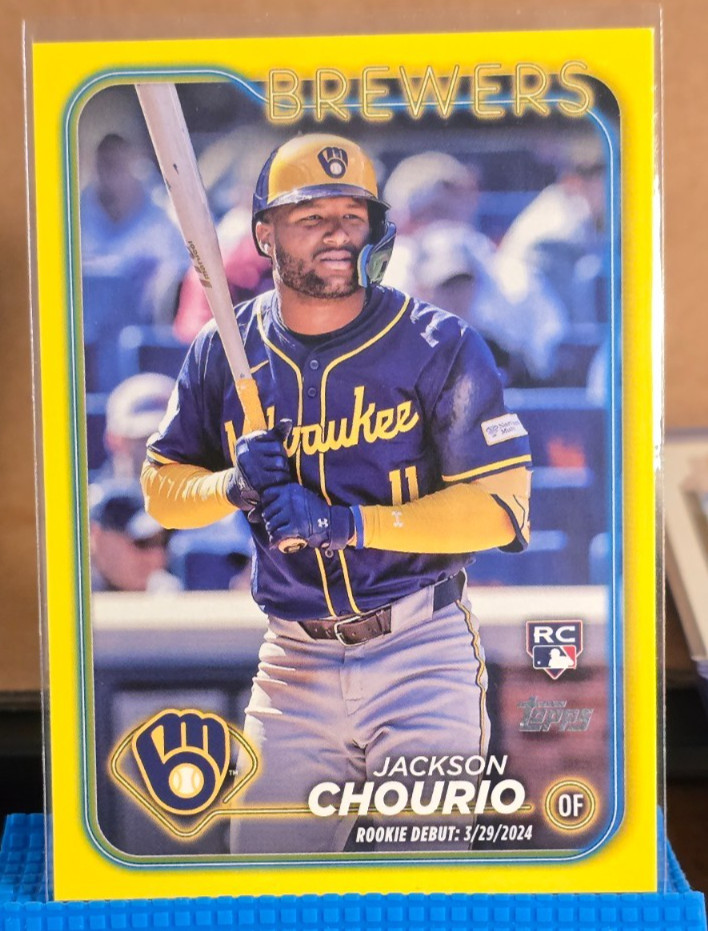 2024 Topps Update Yellow #US155 Jackson Chourio Brewers