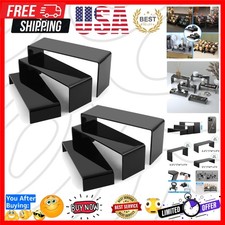 Black Acrylic Display Risers, 3 Tiers 2 Set 6 Pcs Acrylic Shelves Organizer D...