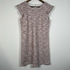 Women’s Loft Dress Grey Link Size 6 Ruffle Career Holiday NWT