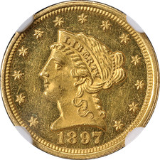 1897 Liberty Gold $2.50 Proof NGC PF61 Cameo Nice Luster Nice Strike