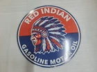 RED INDIAN MOTOR OIL 29 X 29 INCHES PORCELAIN ENAMEL SIGN