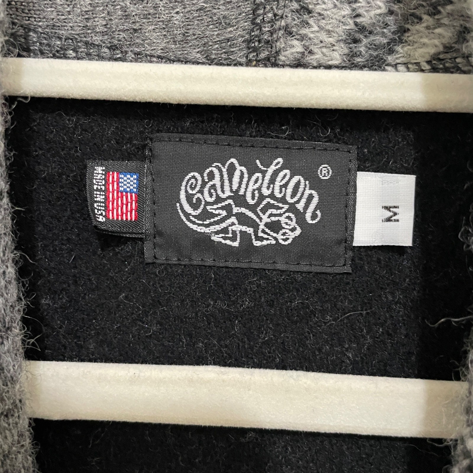 Cameleon Patchwork Wool Blend Long Open Front Car… - image 3