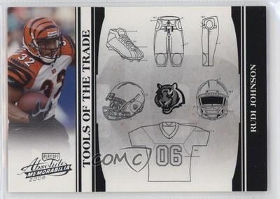 2006 Playoff Absolute Memorabilia Black 26/50 Rudi Johnson #TOT-120 0q3