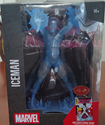 McFarlane Toys Marvel Iceman 1:6 Action Figure Blue Includes Comic Book