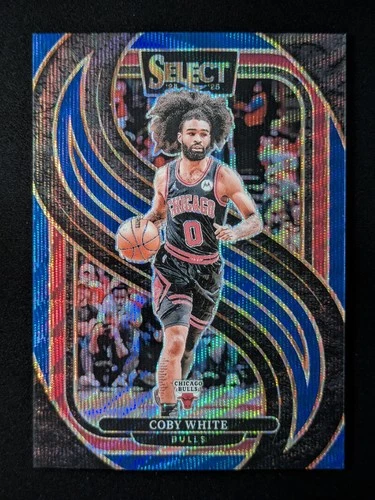 2024-25 Panini Select COBY WHITE 12/75 Blue Wave Prizm Premier Level Bulls #126