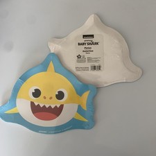 Baby Shark Dance Pinkfong Cartoon Birthday Party 10" Paper Plates - 2 Sets