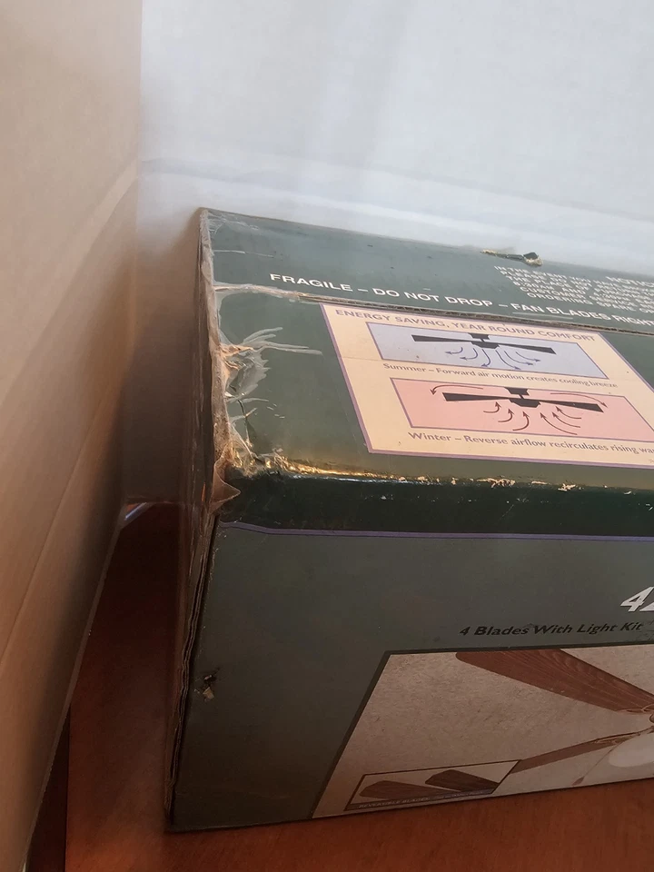 K-MART Home Essentials 42" Ceiling Fan Antique Brass Finish - Image 2 of 4