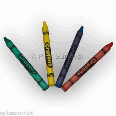 Lot of 100 Packs of Crayons for Children - 4 per Pack