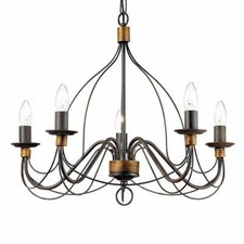 Classic Chandelier With 5 Lights Antique Rust Iron Wrought DL1520