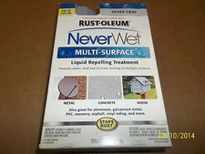 NEVER WET MULTI-SURFACE STOPS RUST RUST-OLEUM LIQUID REPELLING TREATMENT, NEW