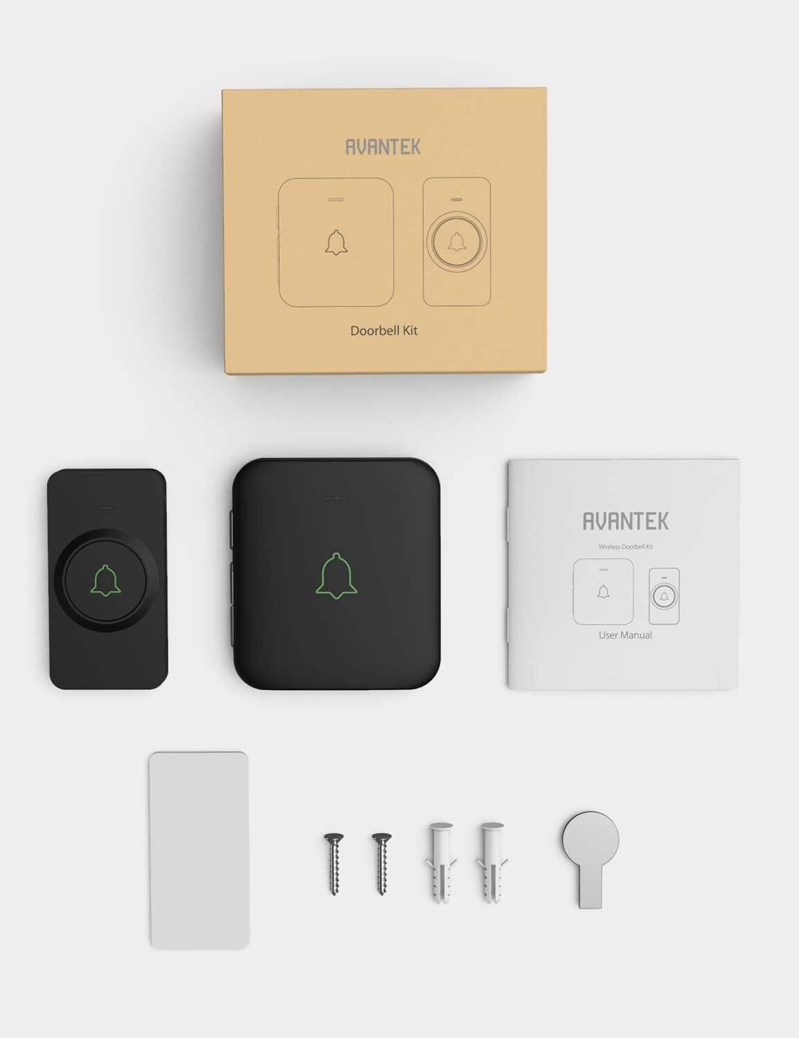 AVANTEK Wireless Door Bell, Mini CB-11 Waterproof Doorbell Chime Operating