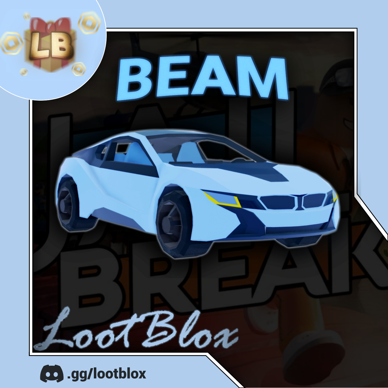 ROBLOX Jailbreak BEAM HYBRID Jailbreak Cars 💎 eBay