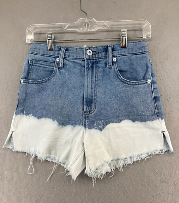Altard State Womens Shorts 5/27 The Rebel Dipped Bleach Raw Hem Hi Rise