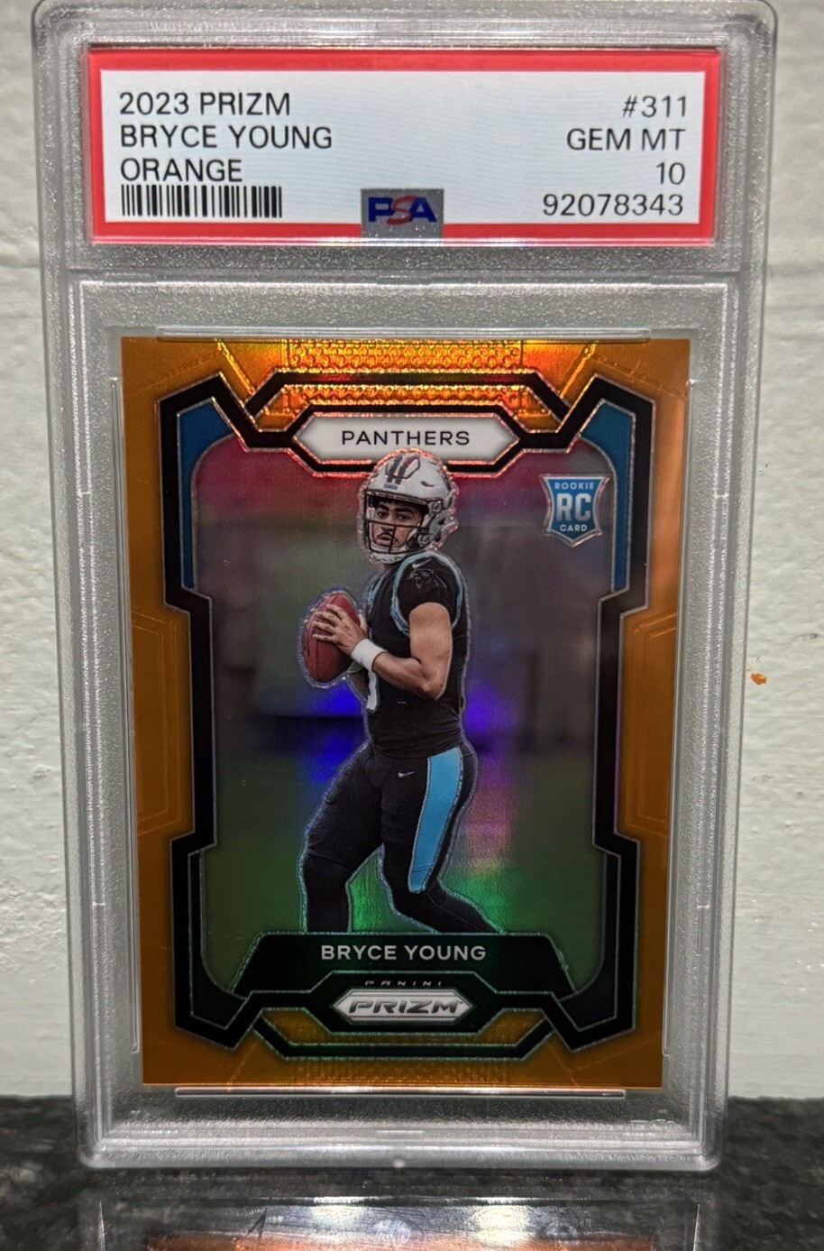 Bryce Young 2023 Panini Prizm Orange Rookie /249 PSA 10 Gem Mint #311 Panthers