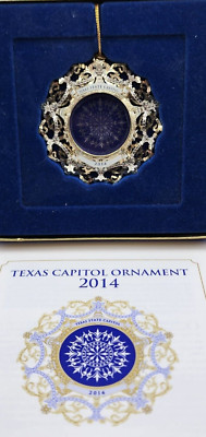 2014 Texas Capitol Ornament Blue Oculus w/original box Christmas Collectible