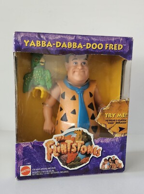 VTG Flintstones Movie '93 Yabba-Dabba-Doo Fred Action Figure by Mattel. Sealed.