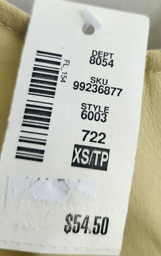 Aeropostale Neu mit Etikett Damen gelb weites Bein offener Schlitz Strampler, seitlicher Reißverschluss, Größe XS, $ 55 - Bild 8 von 8