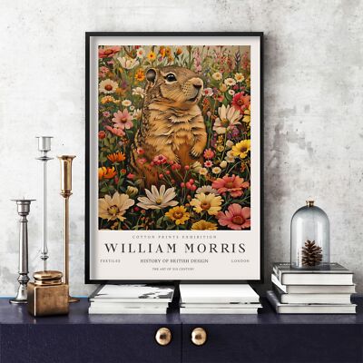 William Morris Druck, William Morris Ausstellung Poster Gopher (399c)