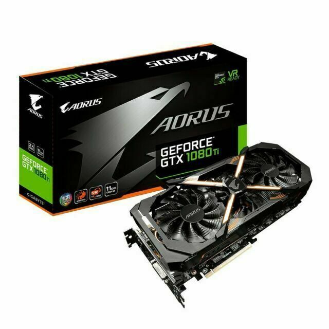 GIGABYTE GeForce GTX 1080 Ti 11GB GDDR5X Graphics Card (GVN108TAORUS11GD)  for sale online