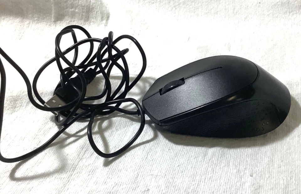 Mouse de computadora iMicro MO-205U con cable USB óptico negro Foto 2 de 4