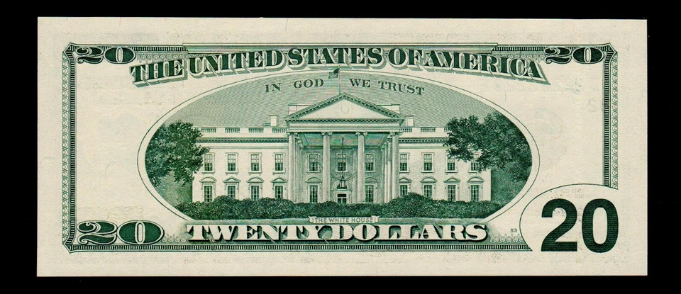 $20 1999 Federal Reserve Note Cool Serial Number BB22222228E UNC#166 - Image 2 of 2