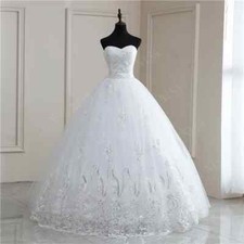 Vintage Strapless Wedding Dresses Lace Sequined Embroidery Appliques A Line Gown