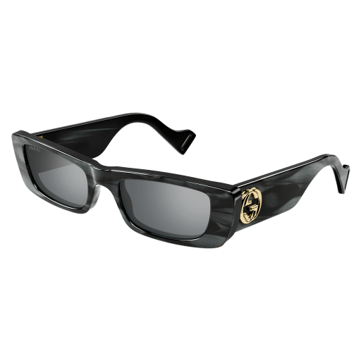 Gucci GG0516S 013 Black Gray Mirror Silver Sunglasses 0516 Gucci GG0516S 013 Black Gray Mirror Silver Sunglasses 0516  main image 4
