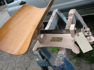 DETECTO  PINK  BABY SCALE w/  WOODEN CRADLE  VINT  REFURBISHED COMPLETE 