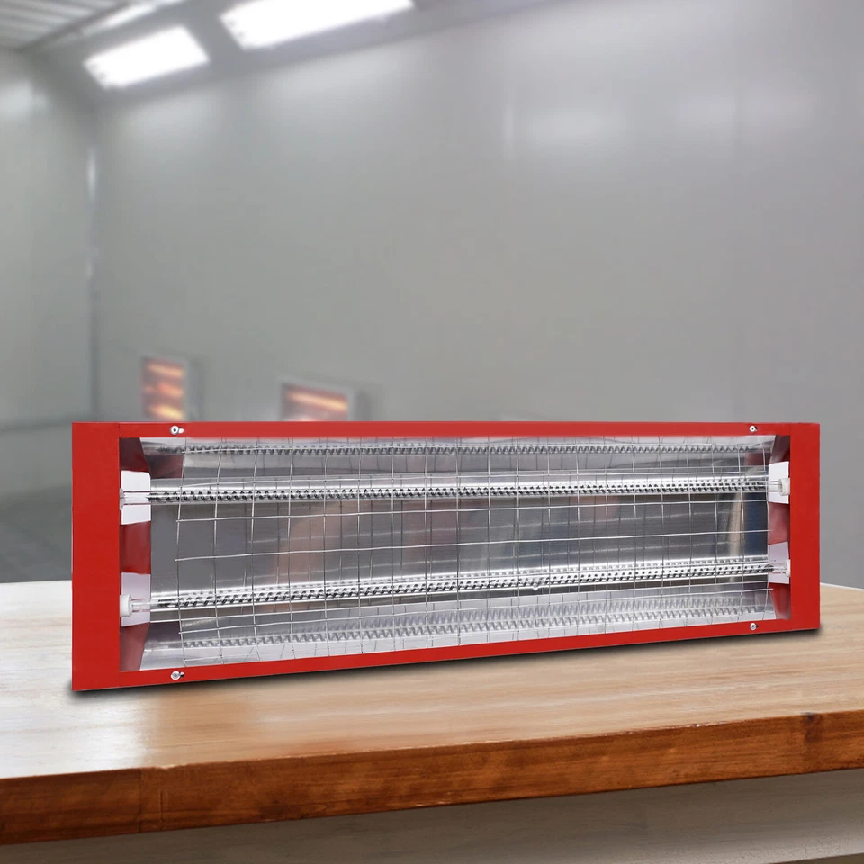 2PCS 2000W Infrared Paint Curing Lamp Spray Booth Baking Lamp Heating Red Light Foto 4 de 4