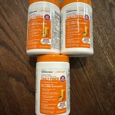 Lot Of 3 Daily Fiber Psyllium Husk 30 Tsp. Ea., Orange Sugar Free Exp 02/26.