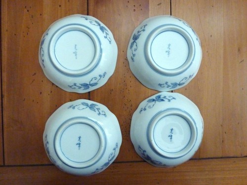 Beautiful Takahashi Japanese Soup/Rice Bowls Blue & White Vintage Perf. Cond. - Picture 2 of 3