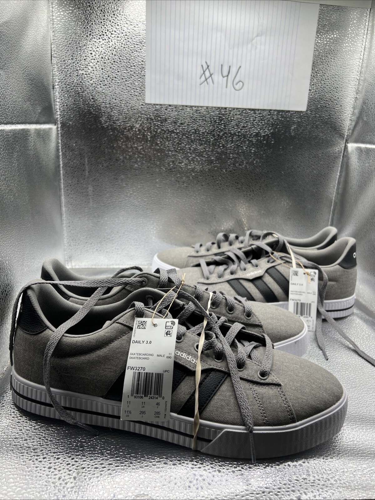 SAOLA Adidas Daily due paia 3.0 skateboard grigio nero bianco FW3270 taglie 11.5 11