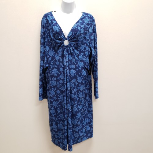 BCBG Paris Womens Long Sleeve Knee Length Dress Size XXL Keyhole Side Cutouts