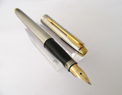 Stylo Plume Parker Argent - Plume Probablement En Or - Pour Collectionneurs - Occasion