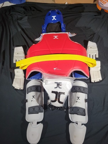 US World Class Taekwondo Gear Martial Arts Child Chest Foot Helmet Large - Picture 6 of 10