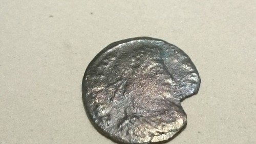 Roman coin of Constantine reverse the happy victories of the long lived Prince's