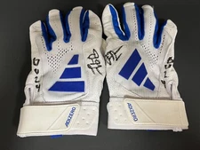 Drew Gilbert Mets Auto Signed 2024 Game Used Batting Gloves Beckett Hologram .