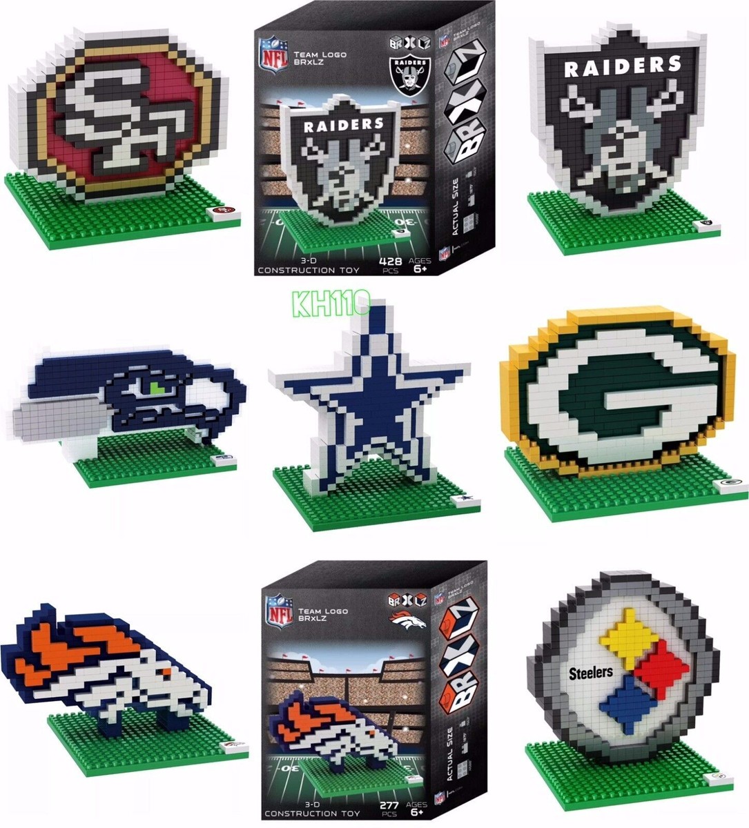 NFL Team BRXLZ Logo 3-D Puzzle Construction Toy | eBay