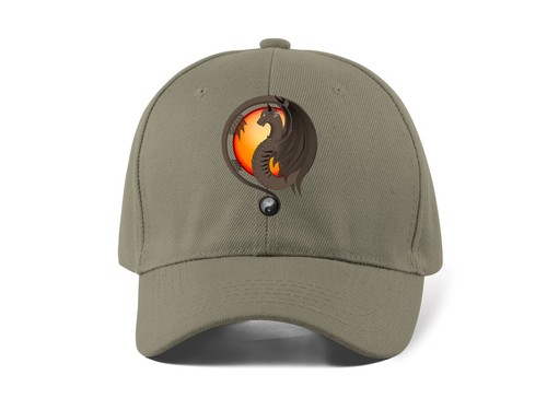 Beautiful Ancient Yin Yang Dragon DTF Printed Logo Baseball Cap Dad Hat Unisex - Picture 4 of 4