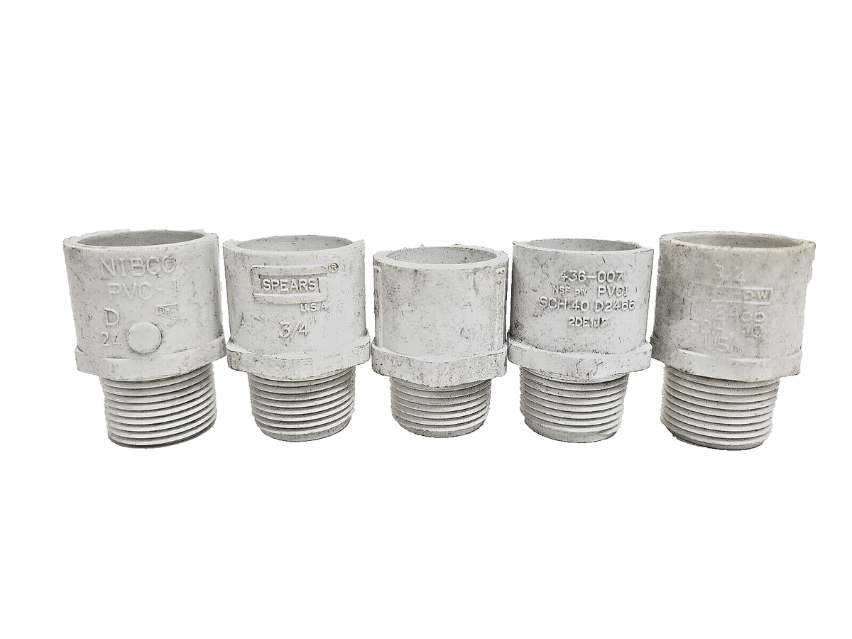PVC ADAPTERS (LOT OF 42 ) 3/4