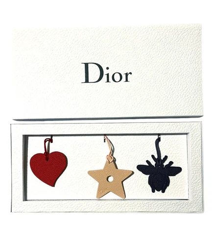 Coffret cadeau breloques sac en cuir Dior