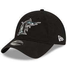 Men's New Era  Black Florida Marlins Core Classic Replica 9TWENTY Adjustable Hat