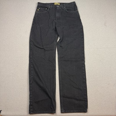 Diamond Gusset Black Jeans Mens 33x34 Relaxed Straight USA Made