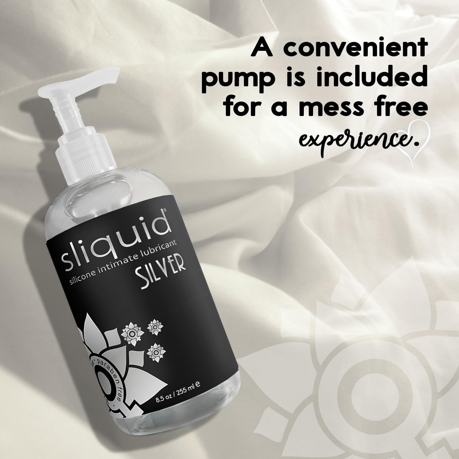 Sliquid Silver Intimate Lubricant - Silicone Lube for Women/Men/Couples, Hypoall