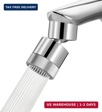 Dual Water Flow Sprayer Kitchen Sink Aerator - 360-degree Swivel Bathroom Faucet